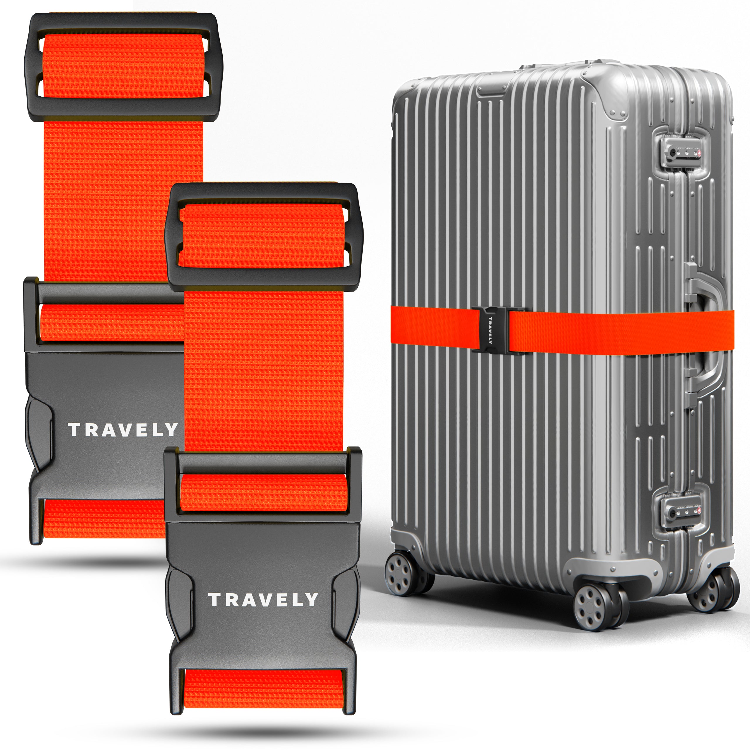 Kofferbänder, einfach verstellbar - 200x5cm