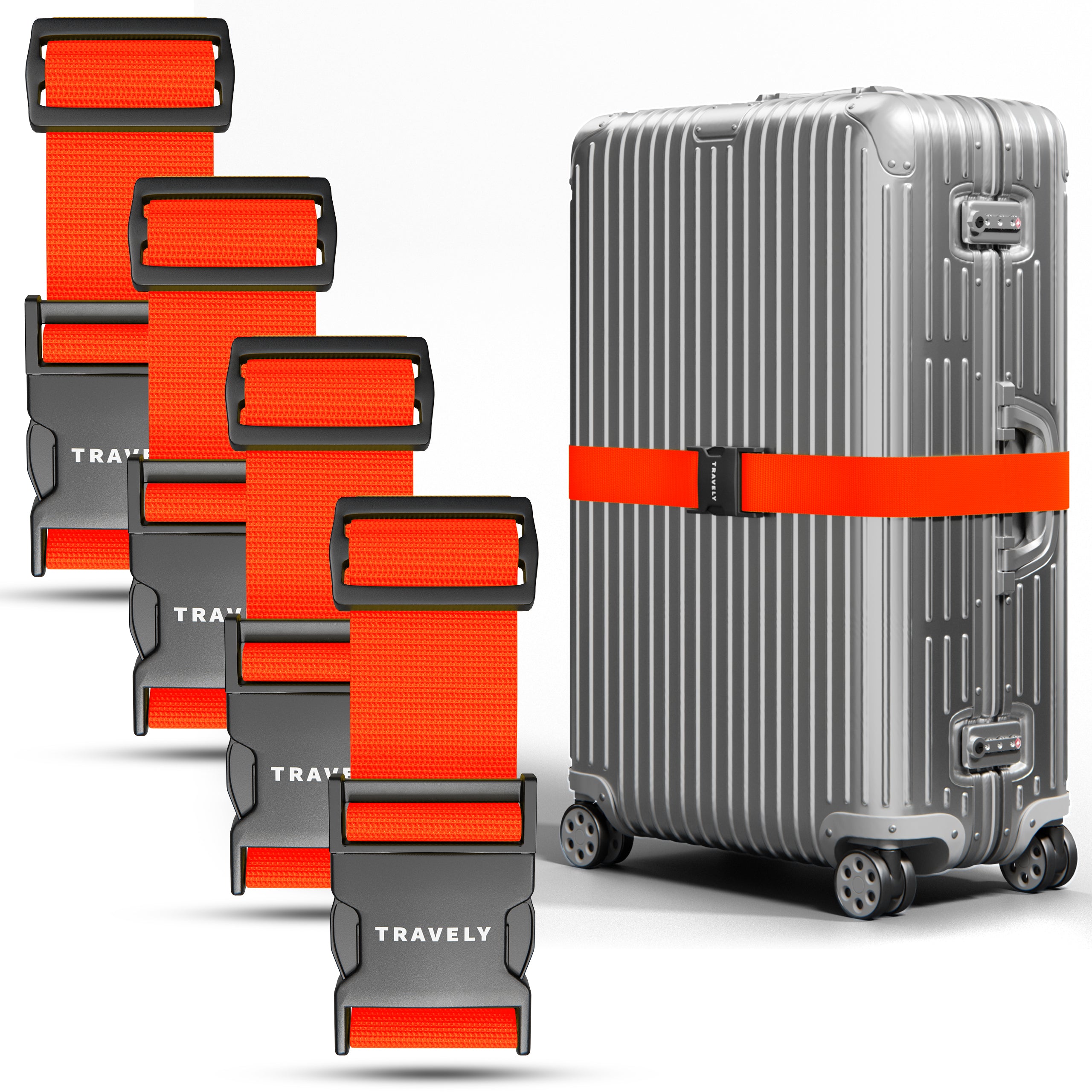 Kofferbänder, einfach verstellbar - 200x5cm