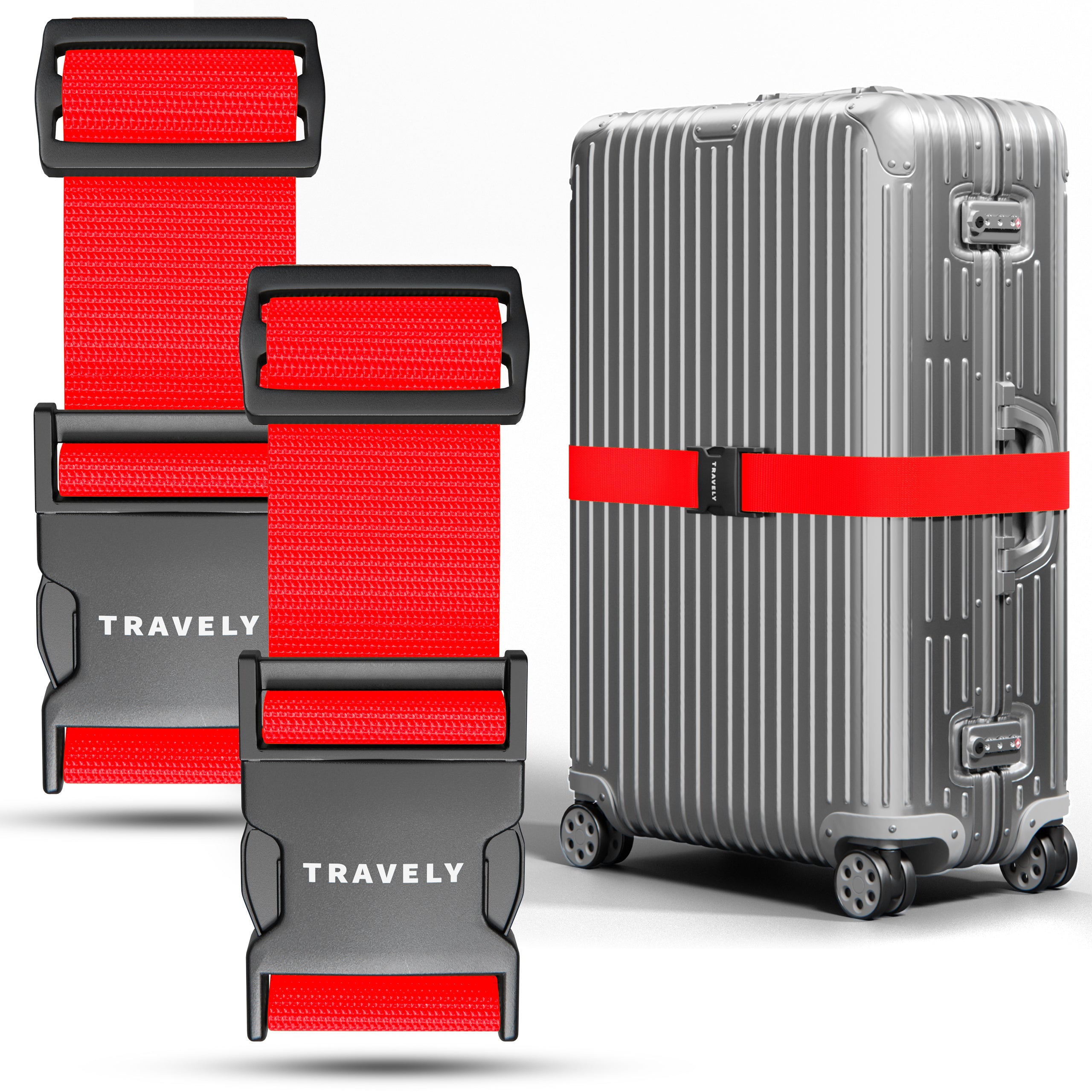 Kofferbänder, einfach verstellbar - 200x5cm