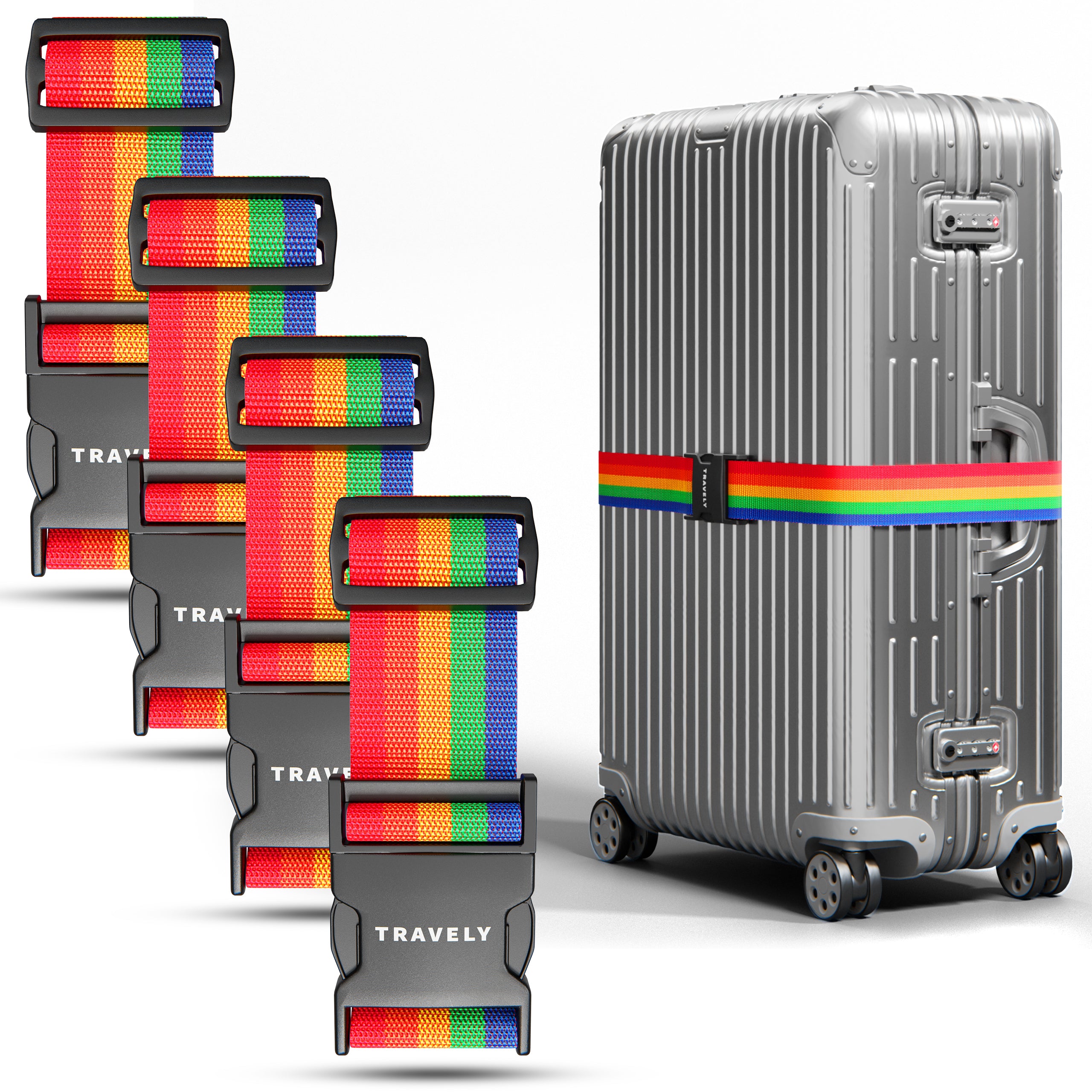 Kofferbänder, einfach verstellbar - 200x5cm