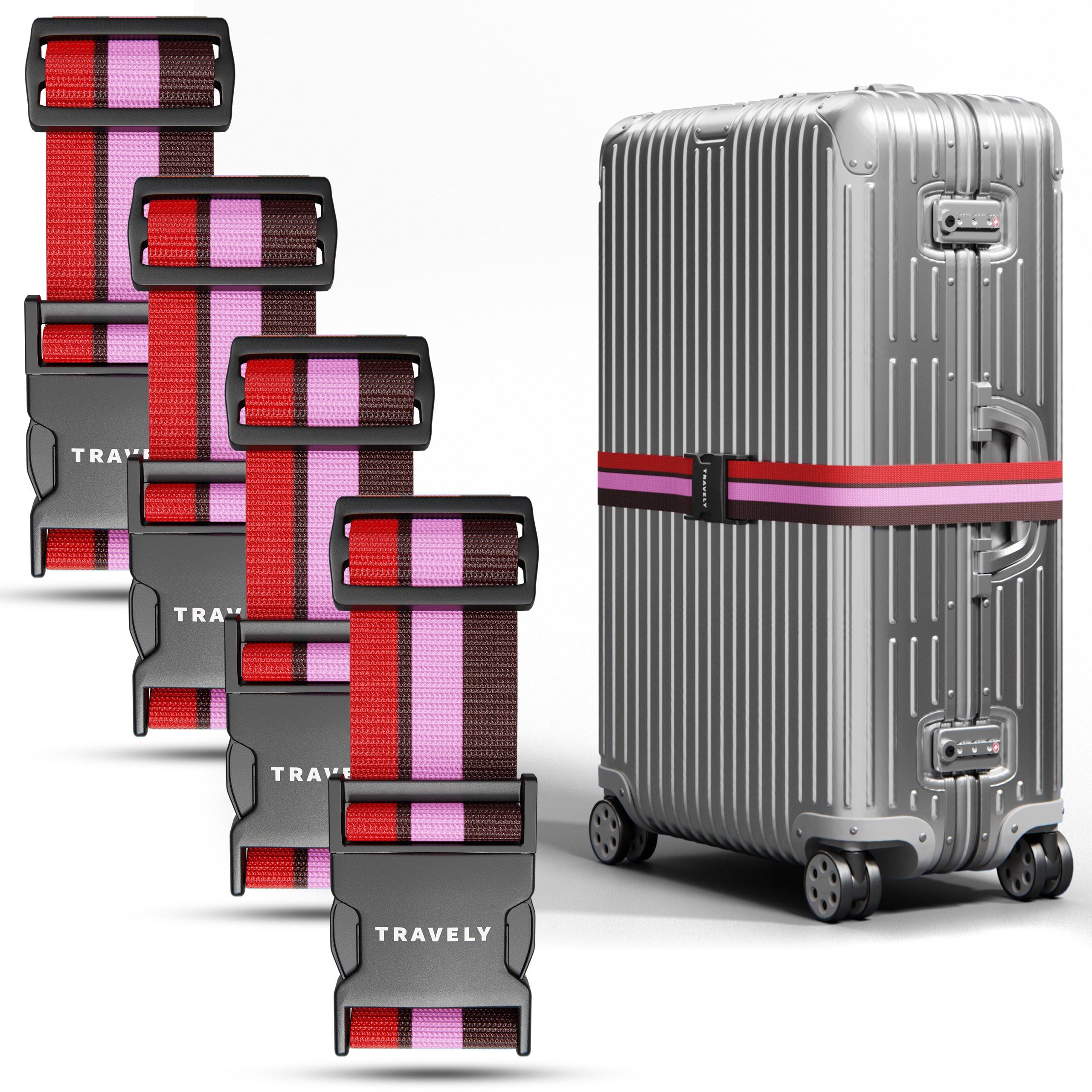 Kofferbänder, einfach verstellbar - 200x5cm