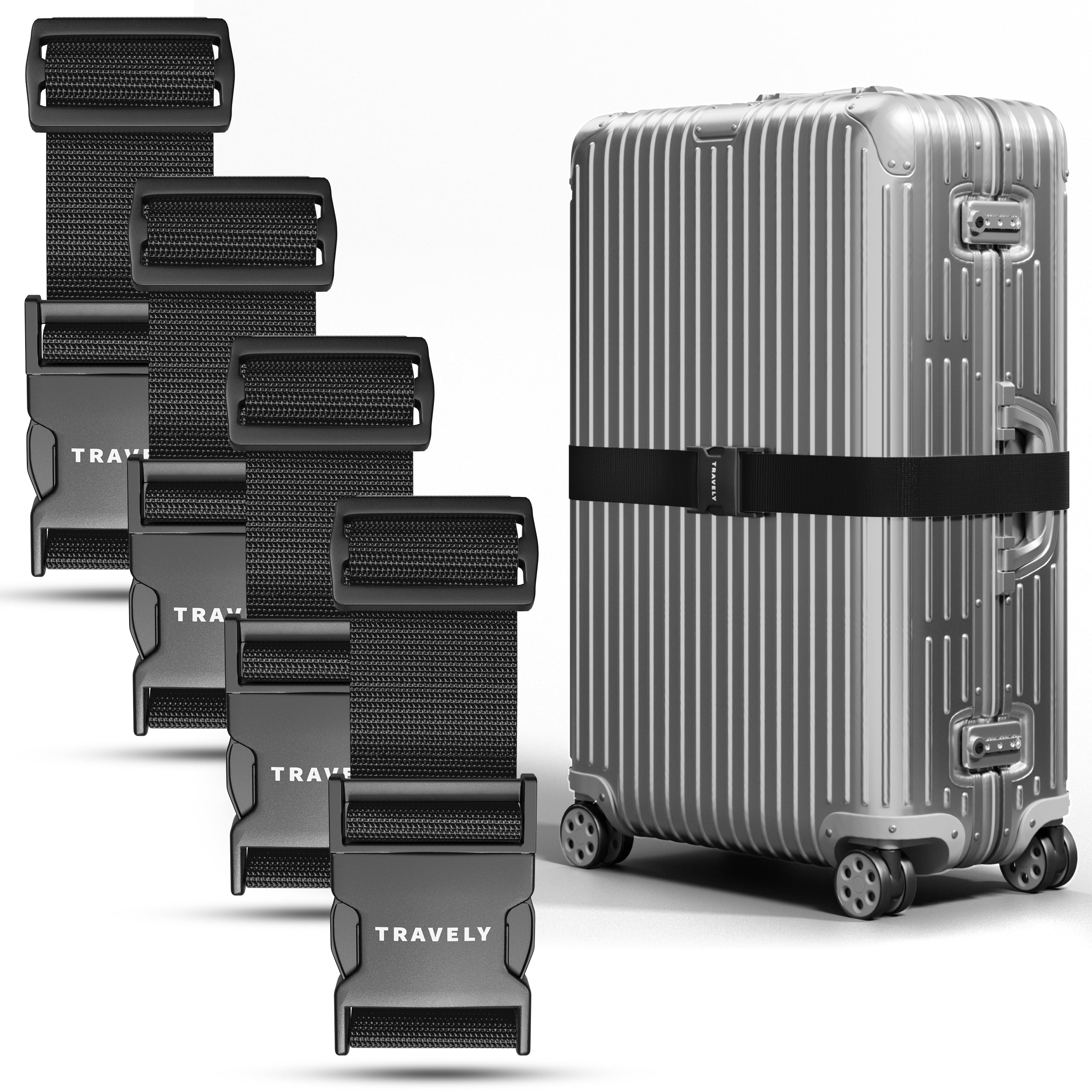 Kofferbänder, einfach verstellbar - 200x5cm