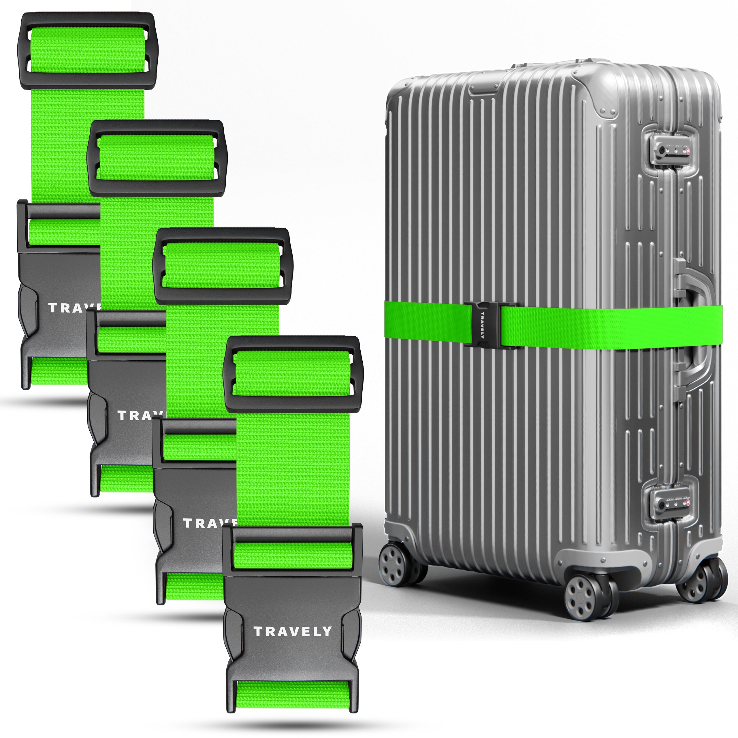 Kofferbänder, einfach verstellbar - 200x5cm