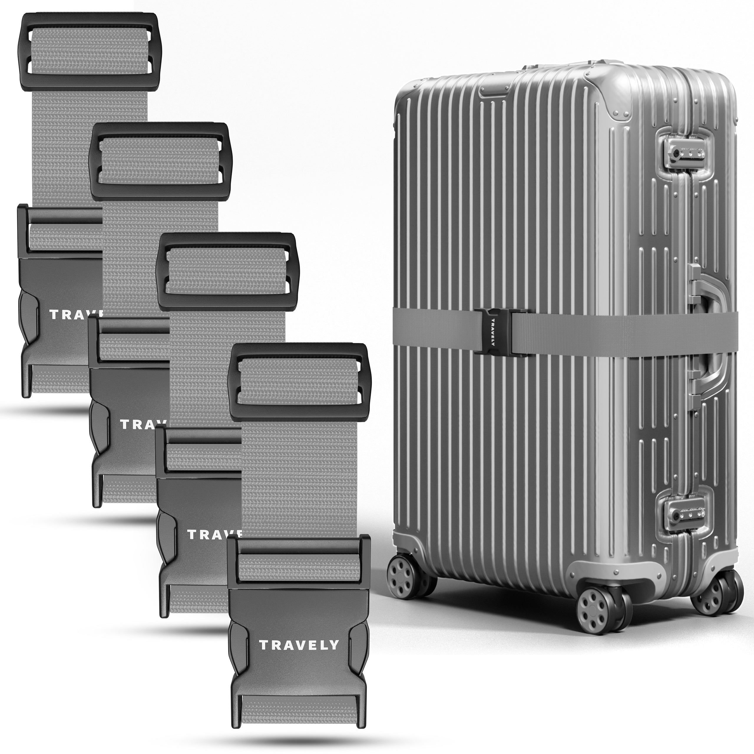 Kofferbänder, einfach verstellbar - 200x5cm