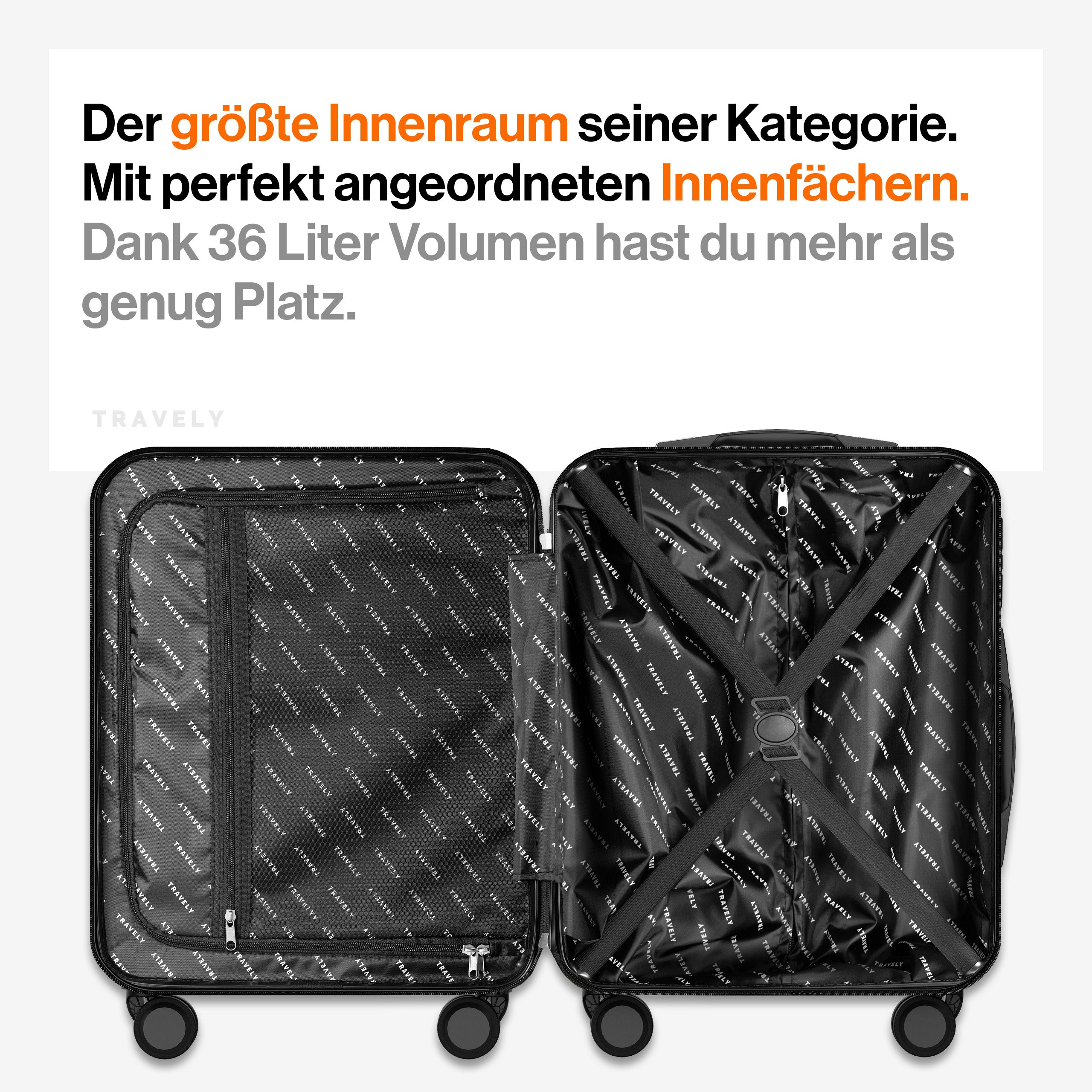 Handgepäck Koffer M 55x35x25cm (36L)