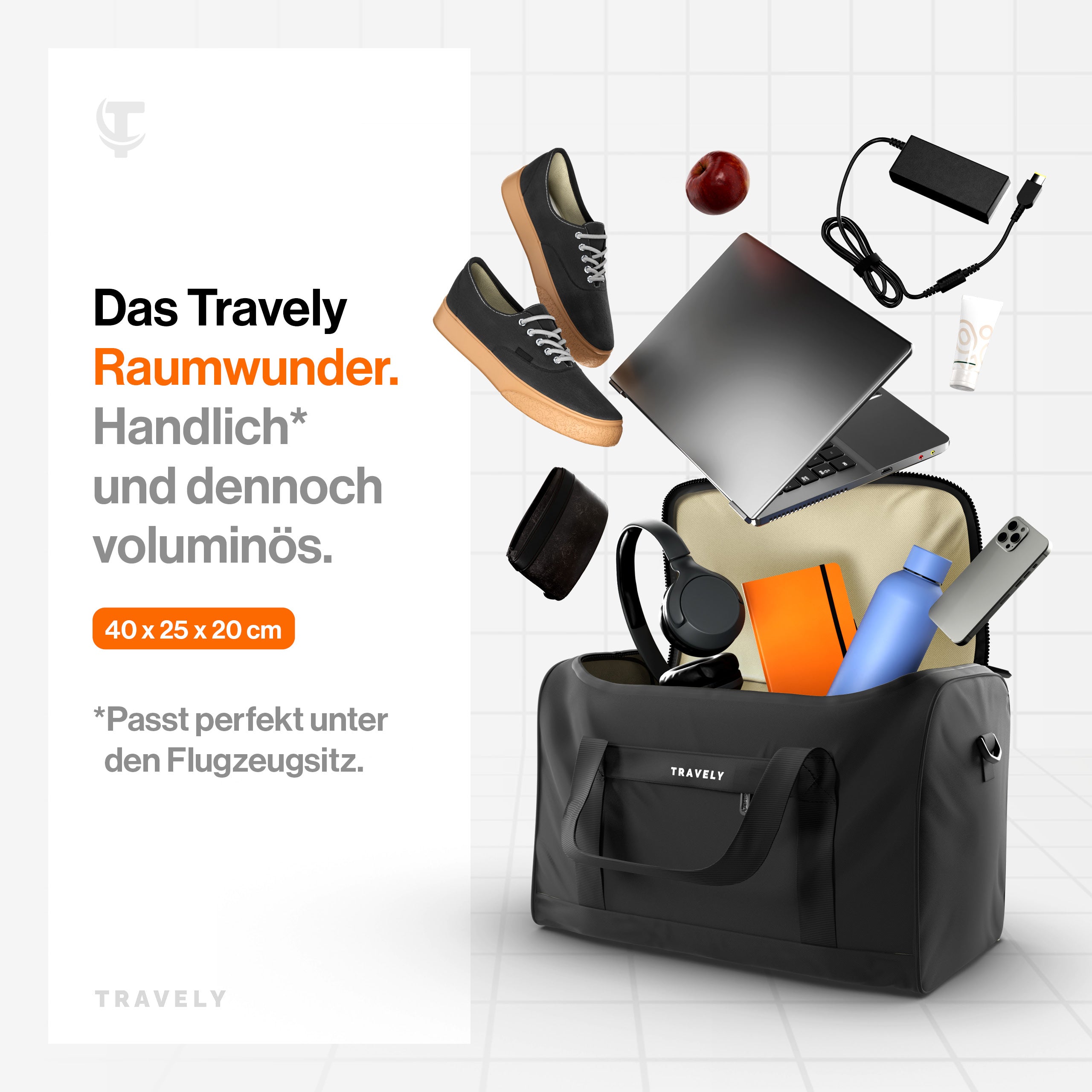 Reisetasche 40x20x25cm (20L)