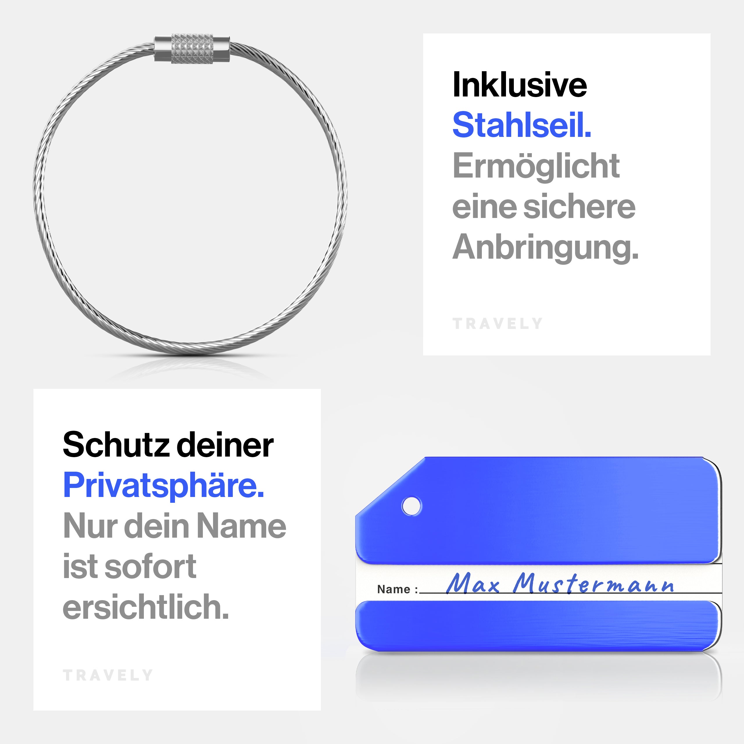 Kofferanhänger - leicht Erkennbar, Robust & Sicher