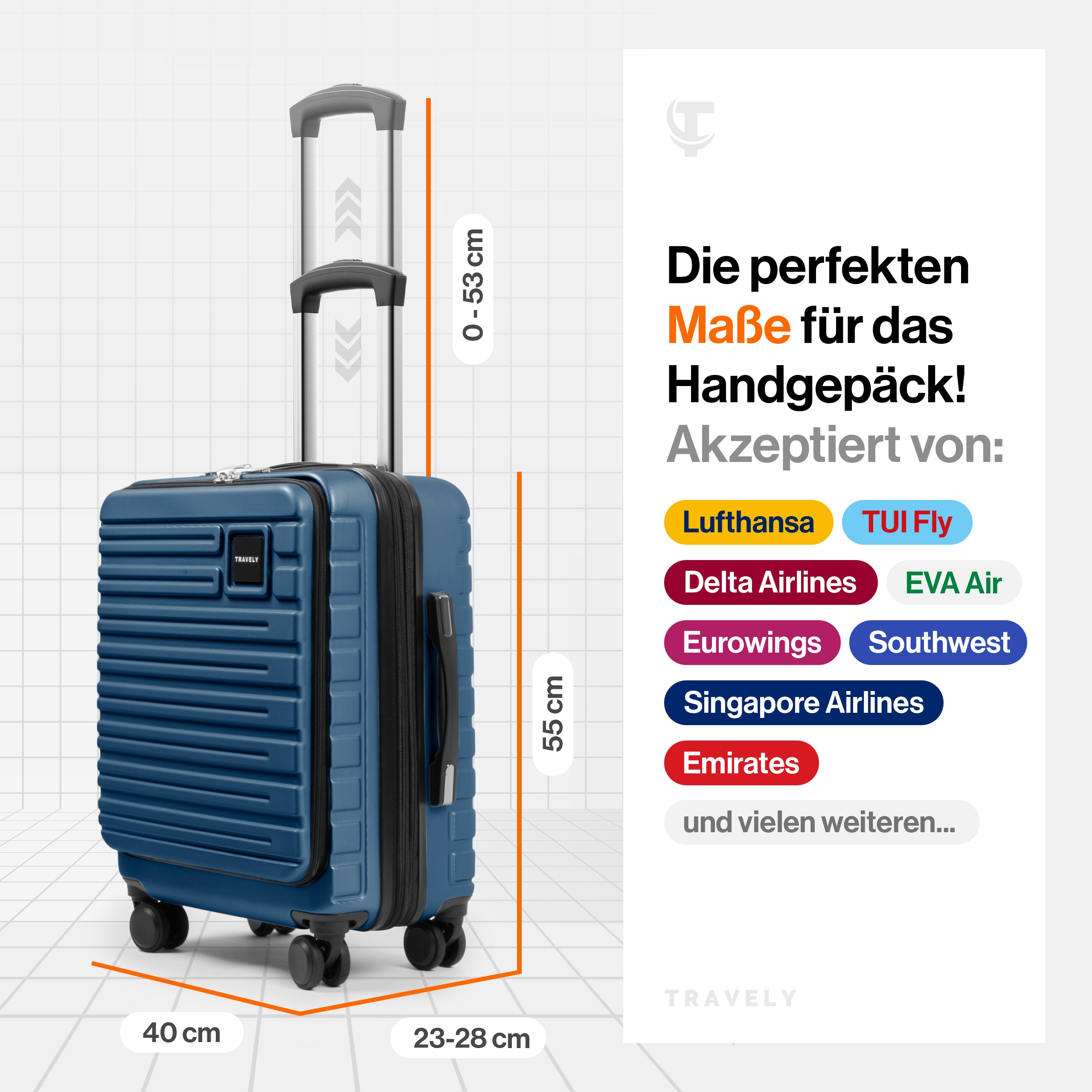 Handgepäck Laptop Koffer M (41-50L)