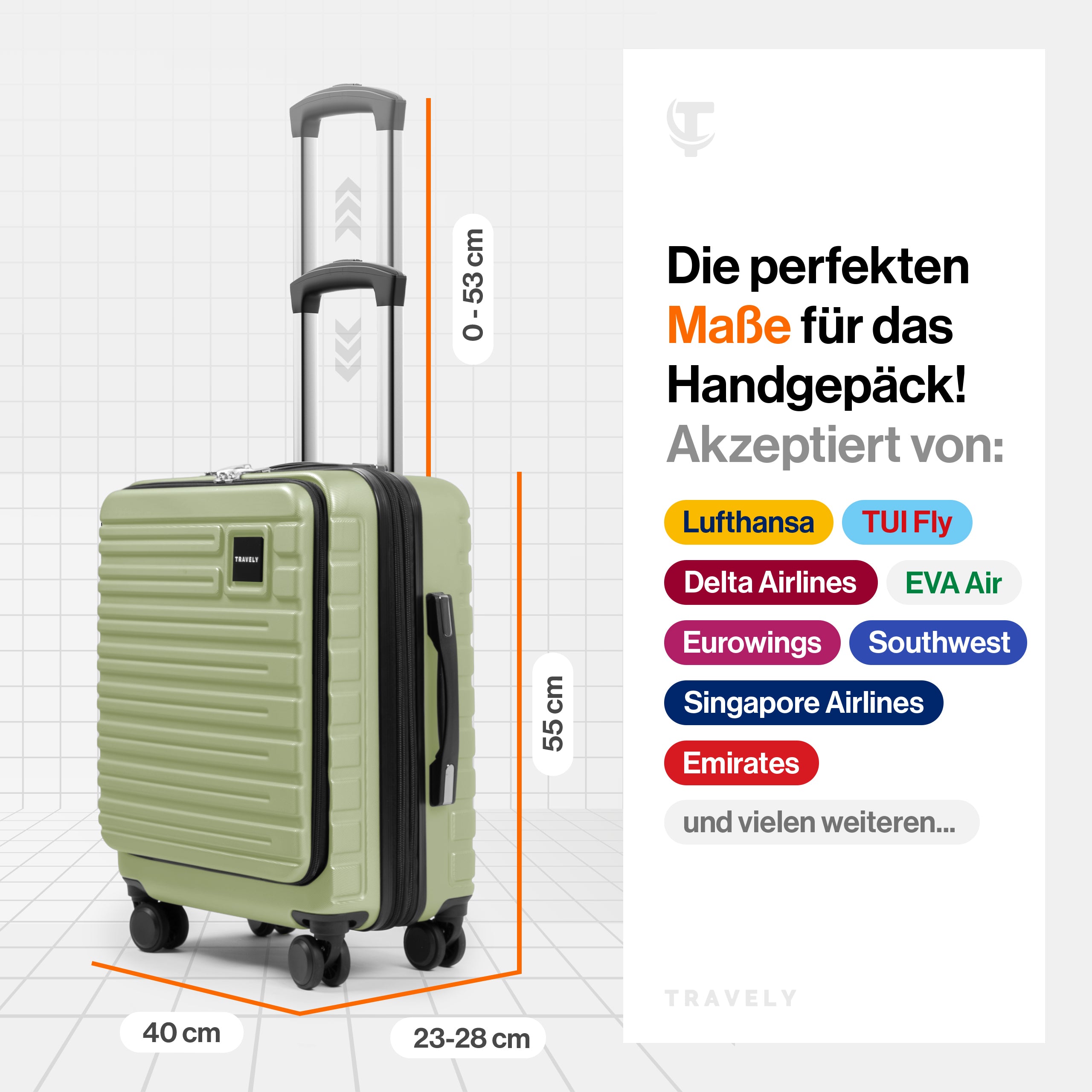 Handgepäck Laptop Koffer M (41-50L)