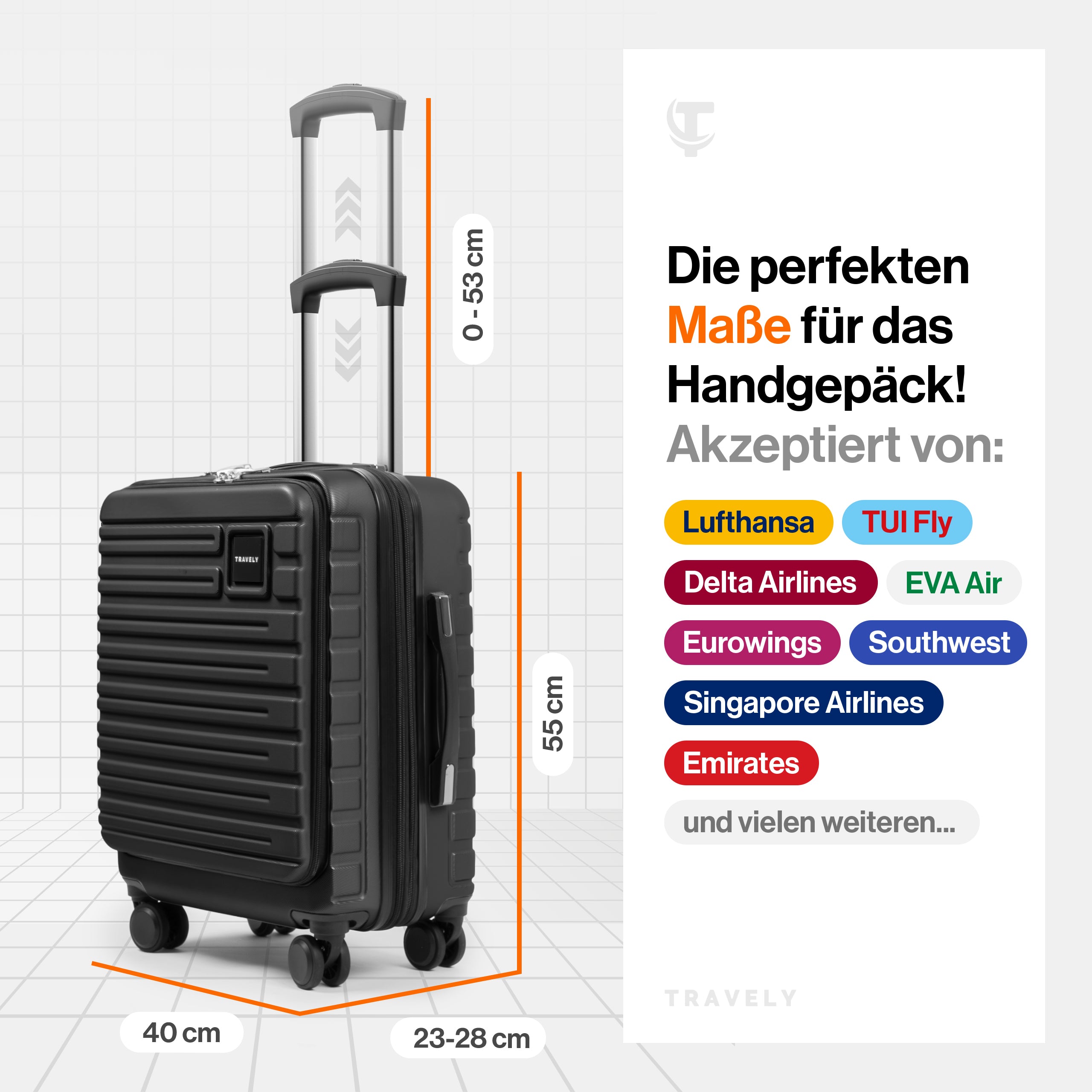 Handgepäck Laptop Koffer M (41-50L)