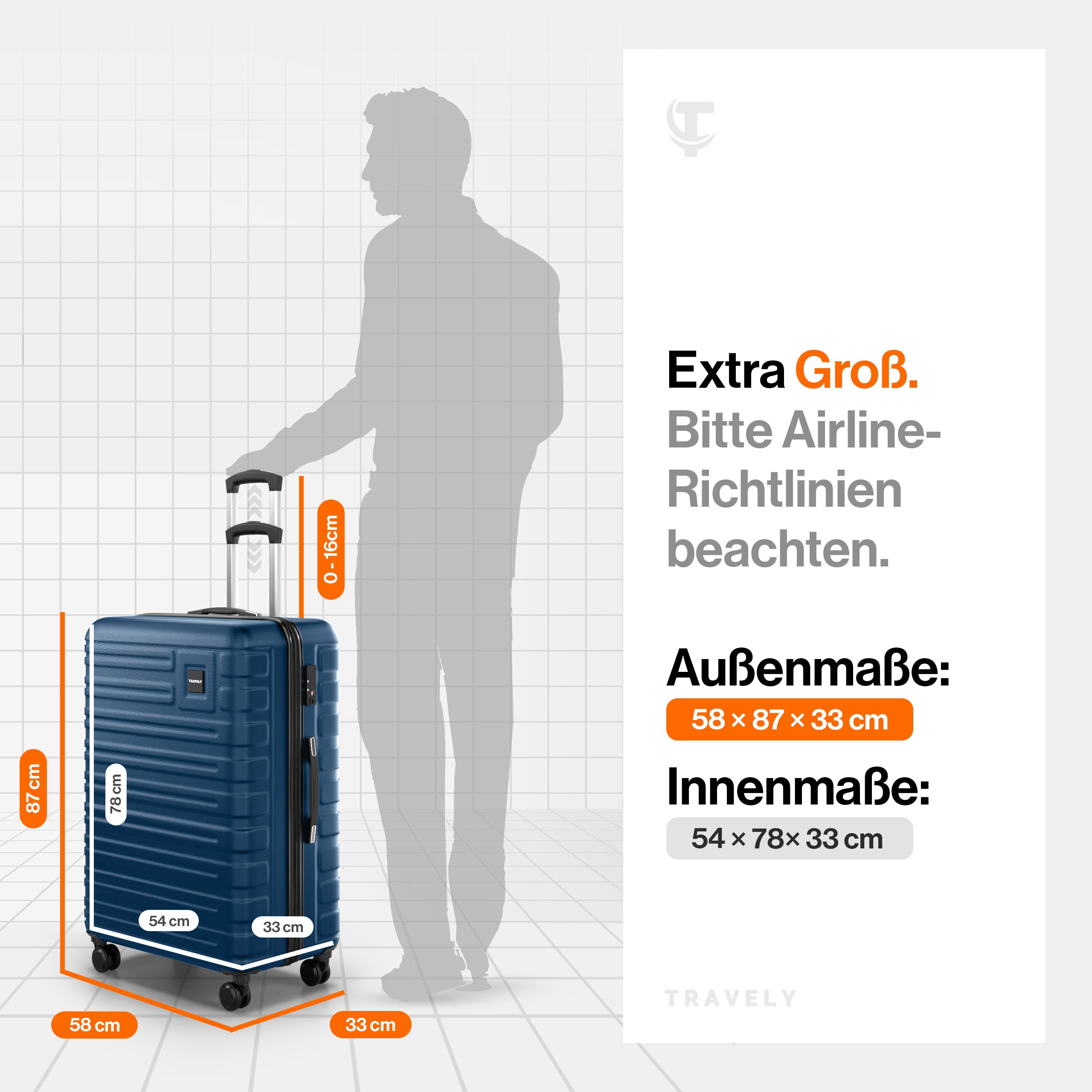 Check-In Reisekoffer XXL (150L)