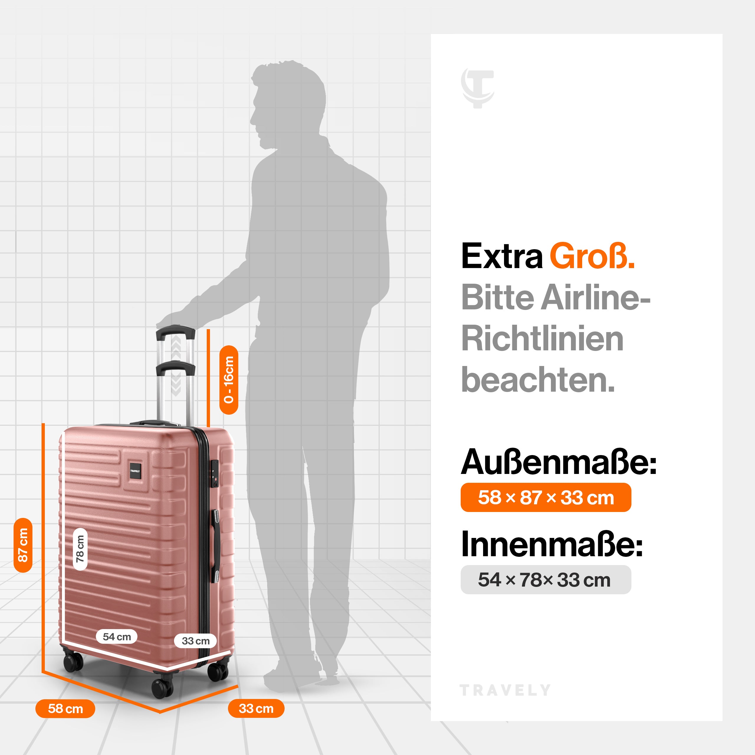 Check-In Reisekoffer XXL (150L)