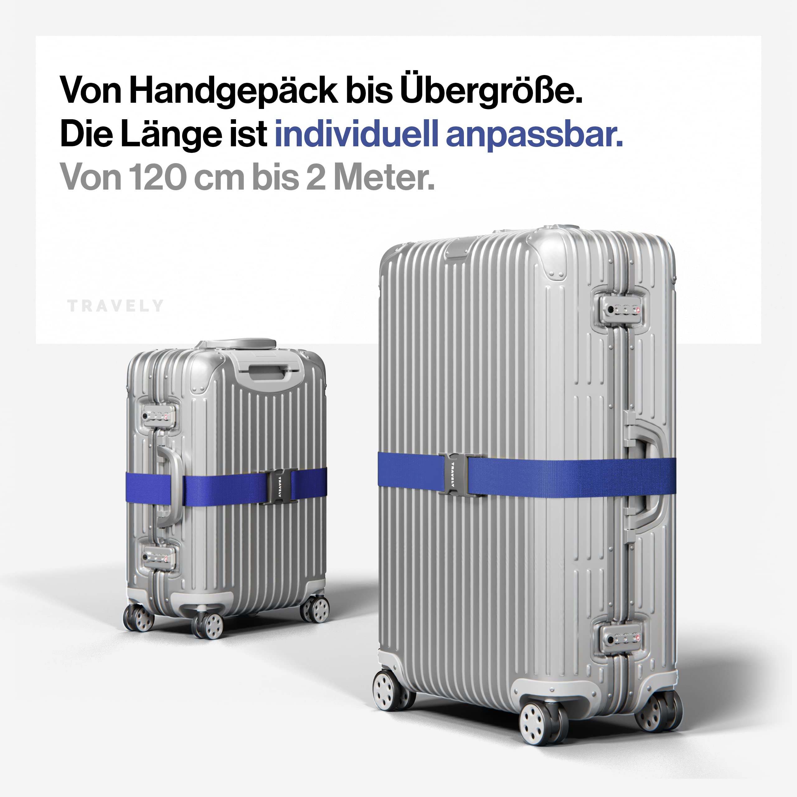 Kofferbänder, einfach verstellbar - 200x5cm