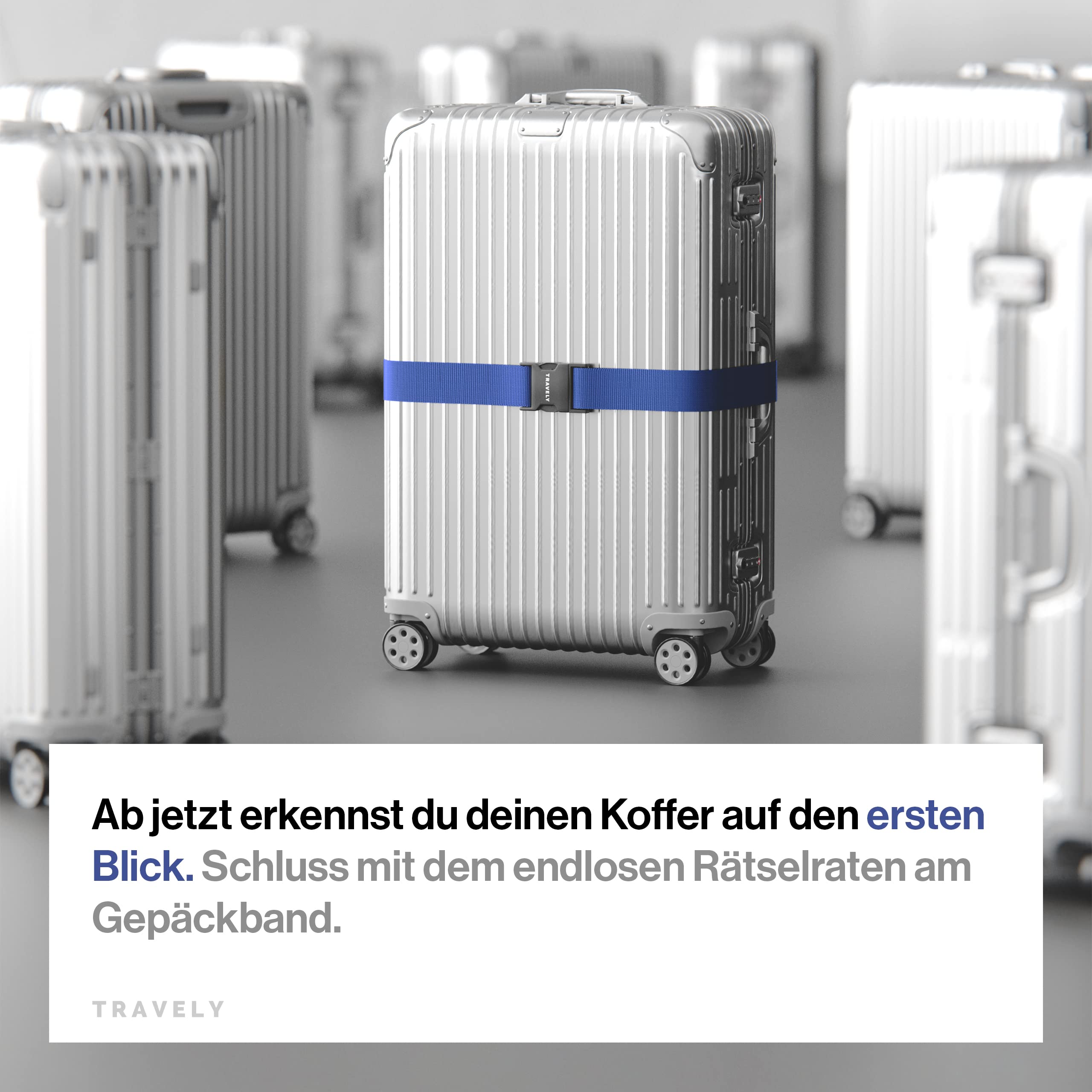 Kofferbänder, einfach verstellbar - 200x5cm