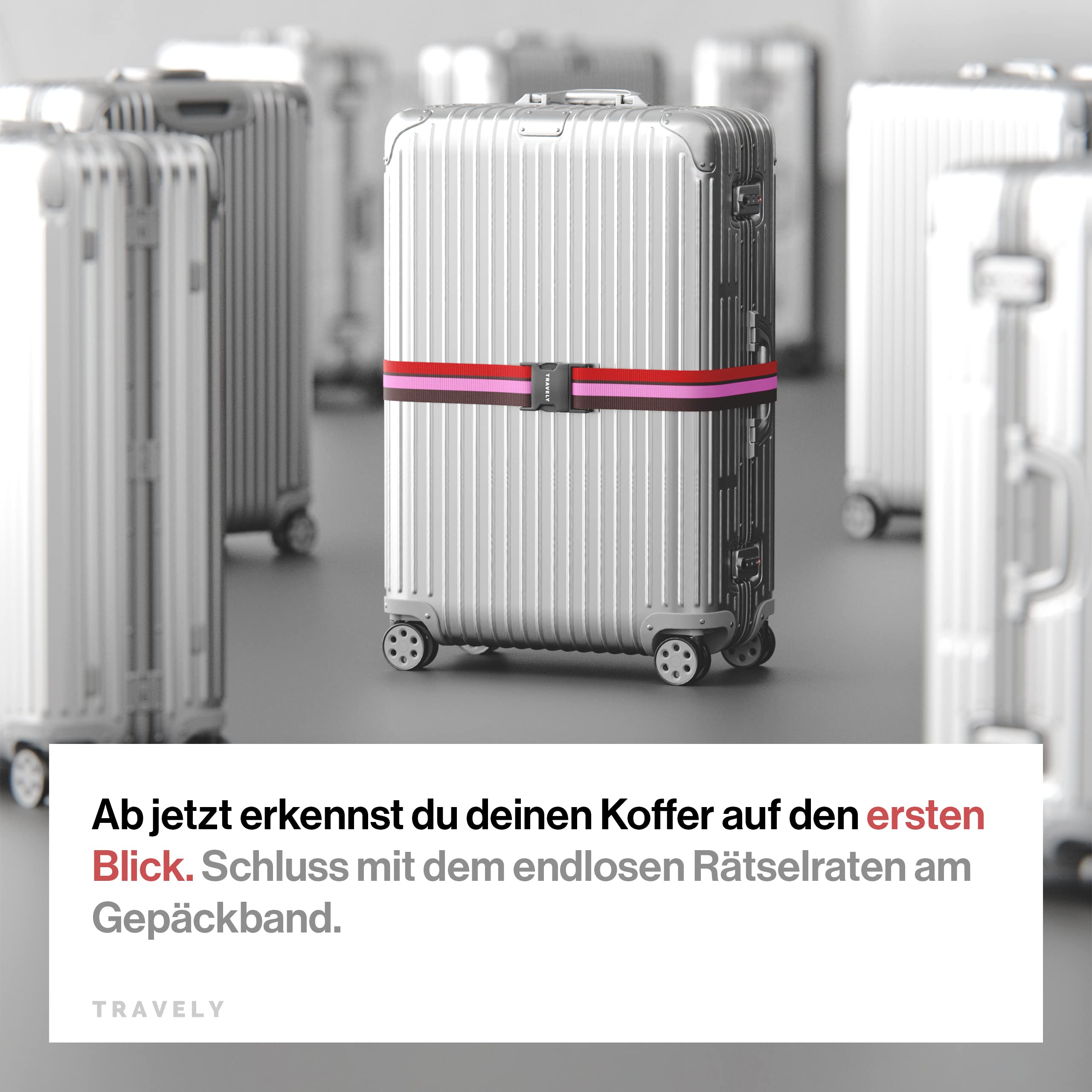 Kofferbänder, einfach verstellbar - 200x5cm