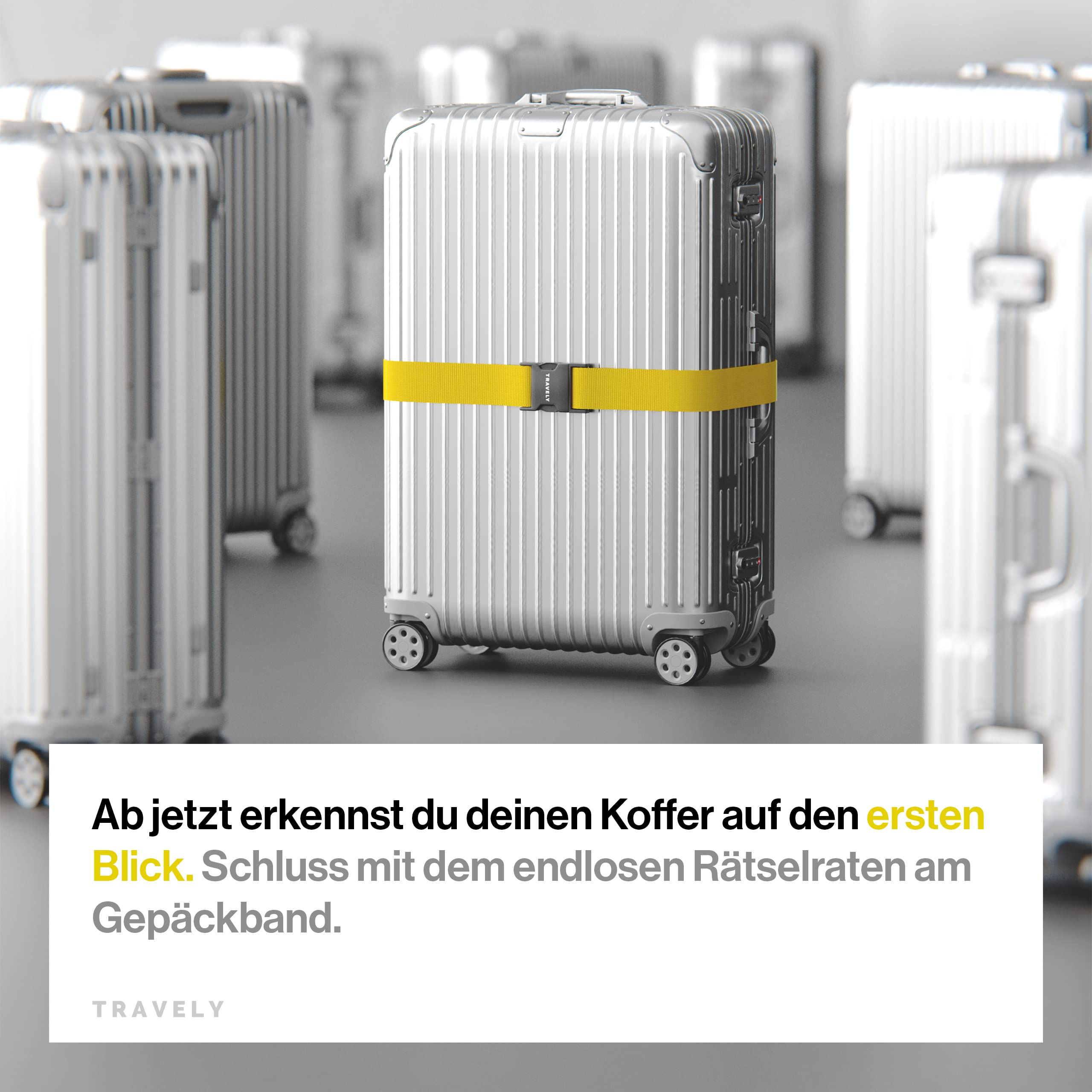 Kofferbänder, einfach verstellbar - 200x5cm