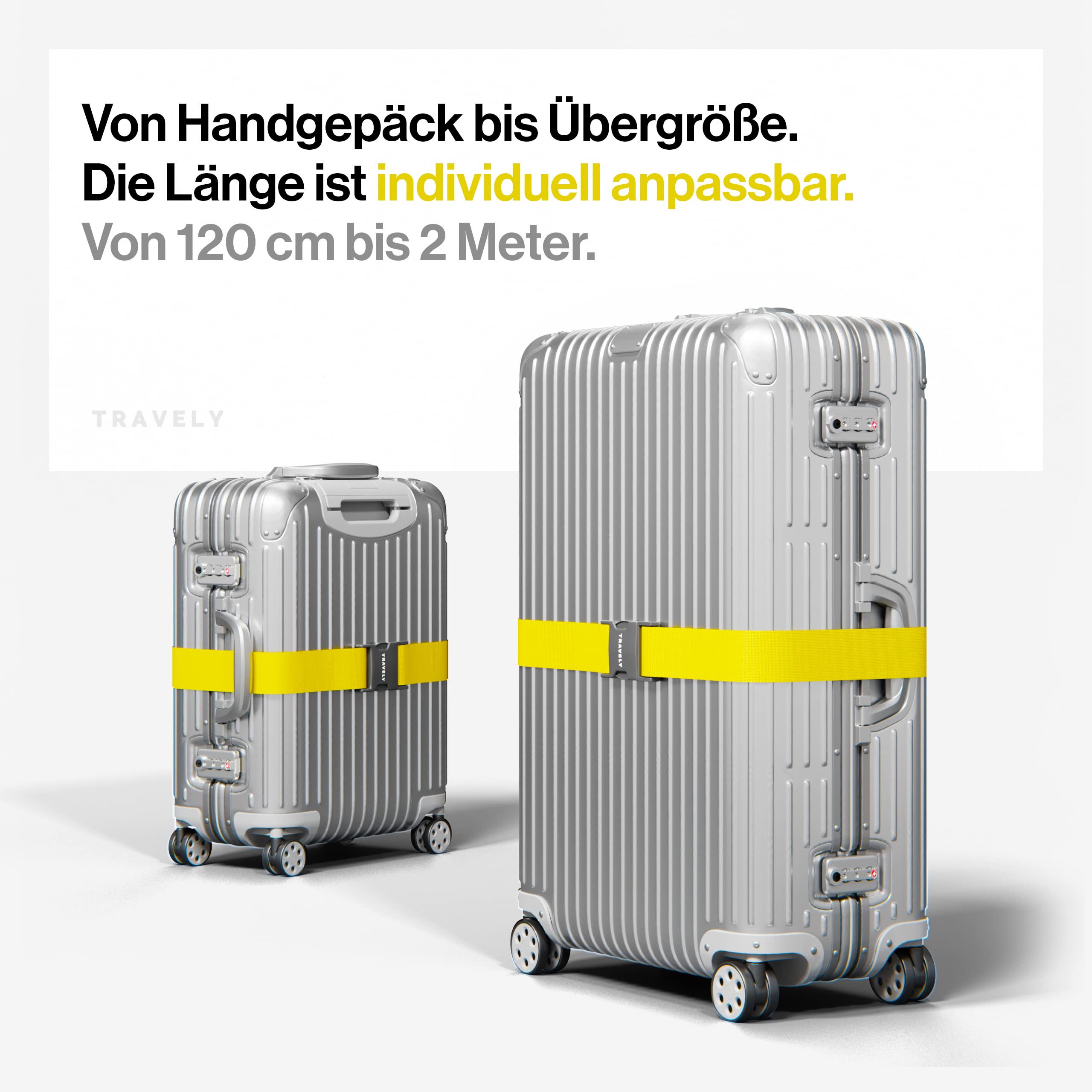 Kofferbänder, einfach verstellbar - 200x5cm