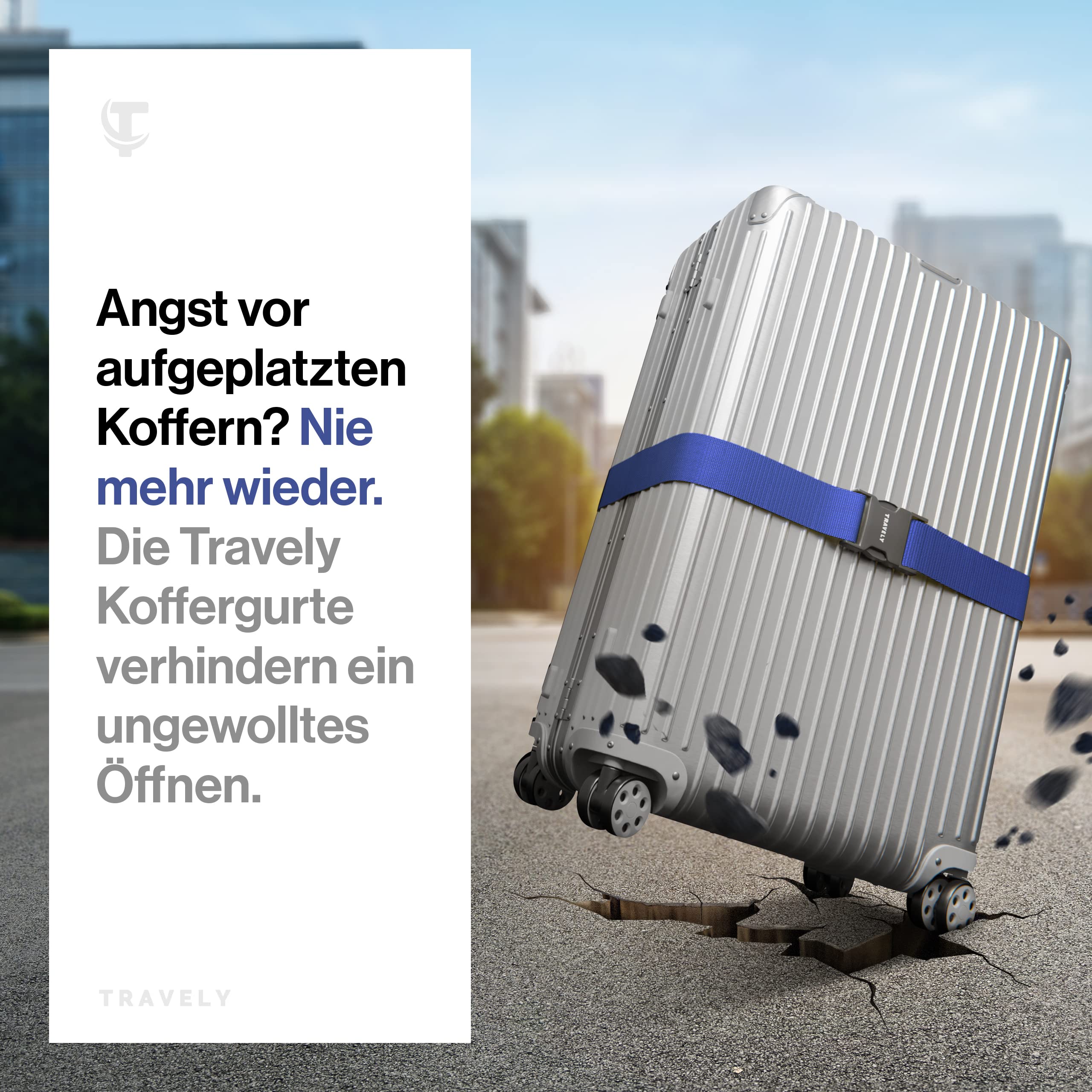 Kofferbänder, einfach verstellbar - 200x5cm