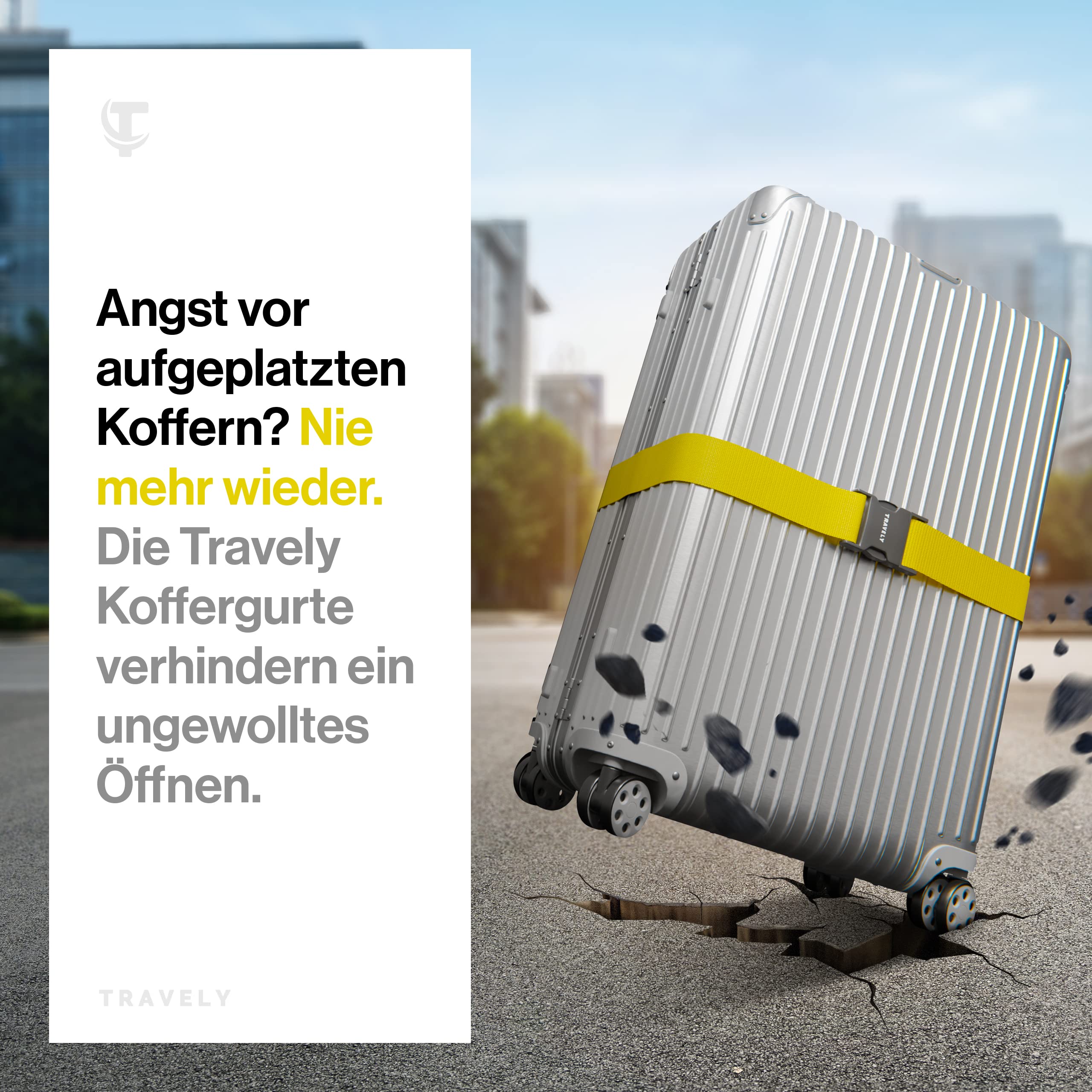 Kofferbänder, einfach verstellbar - 200x5cm