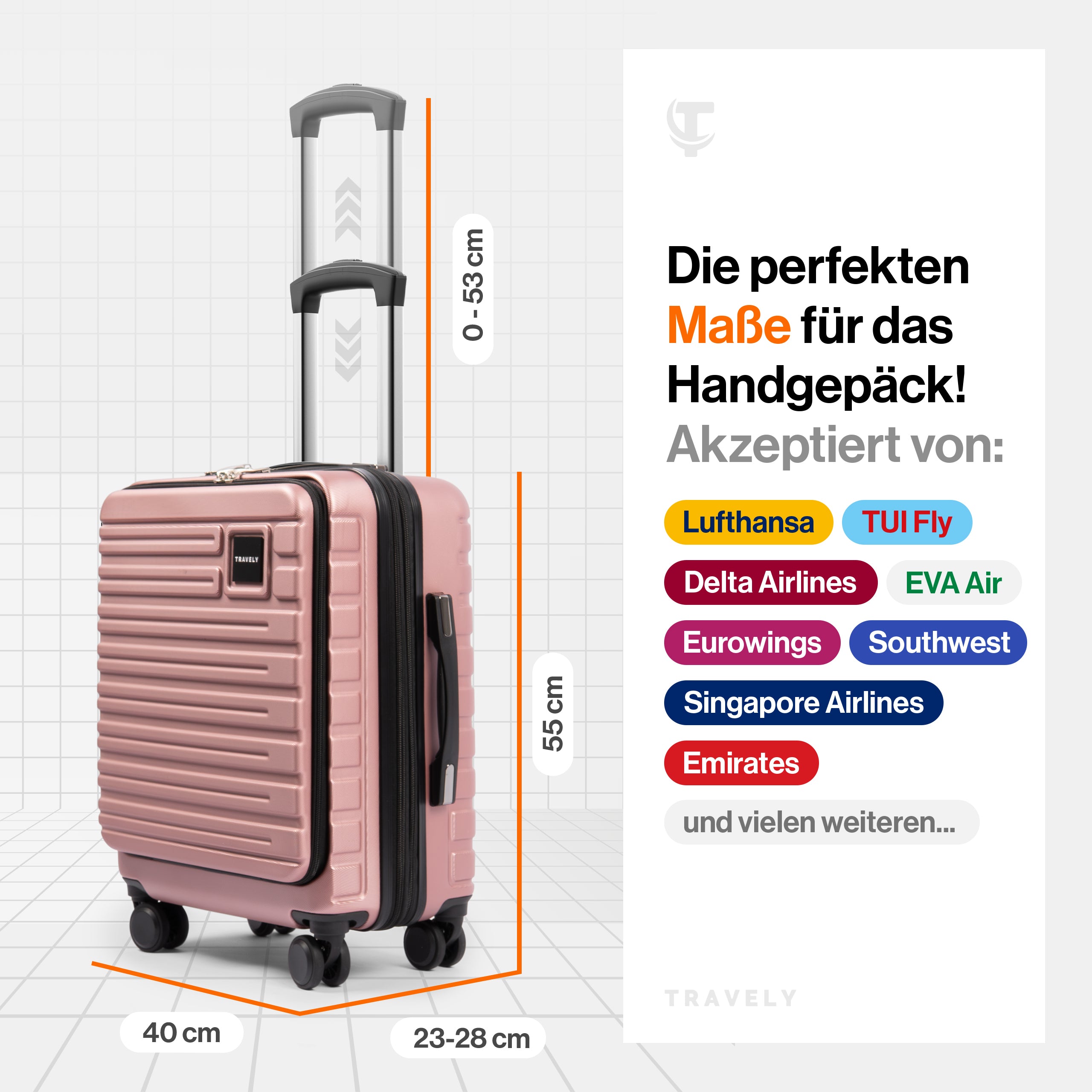 Handgepäck Laptop Koffer M (41-50L)