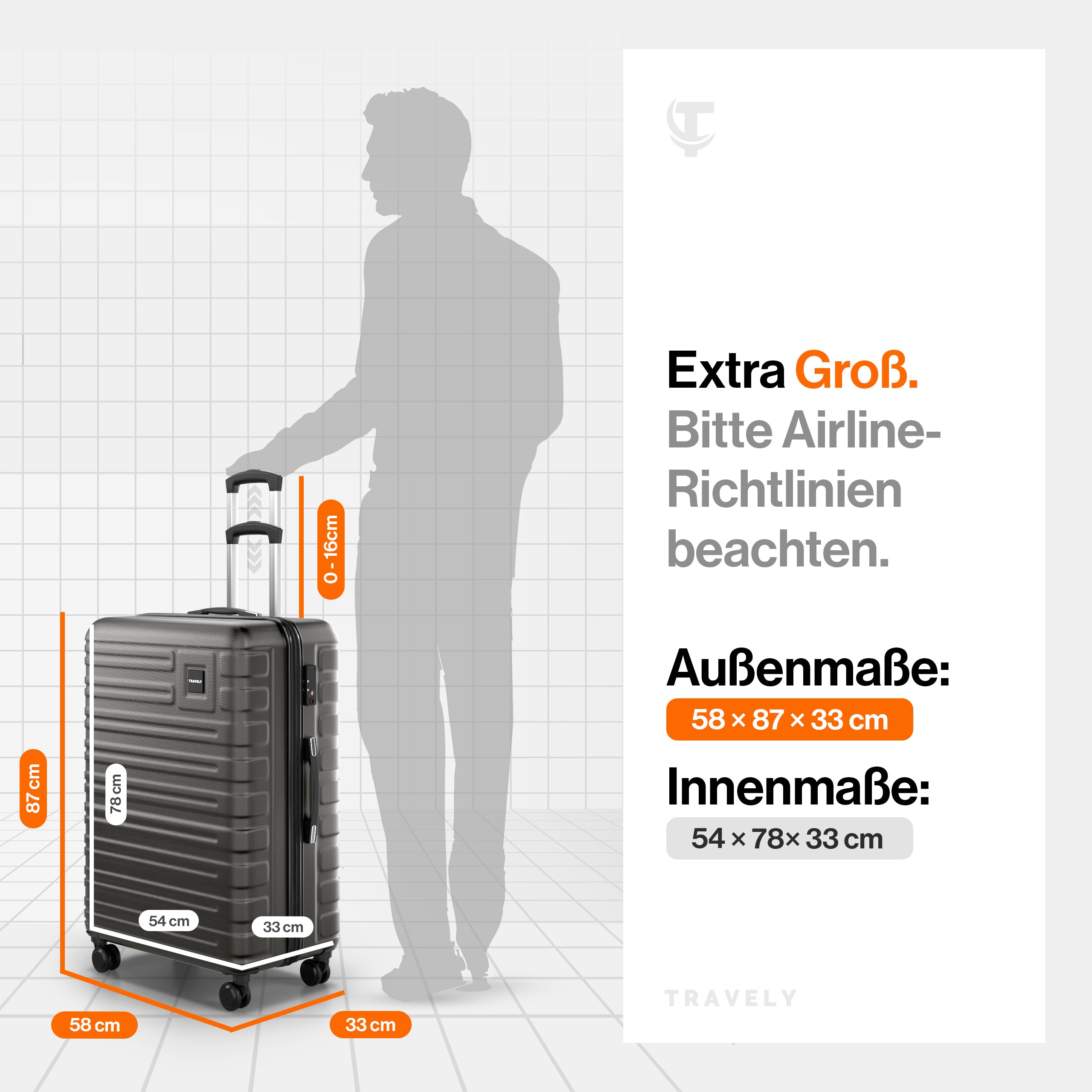 Check-In Reisekoffer XXL (150L)